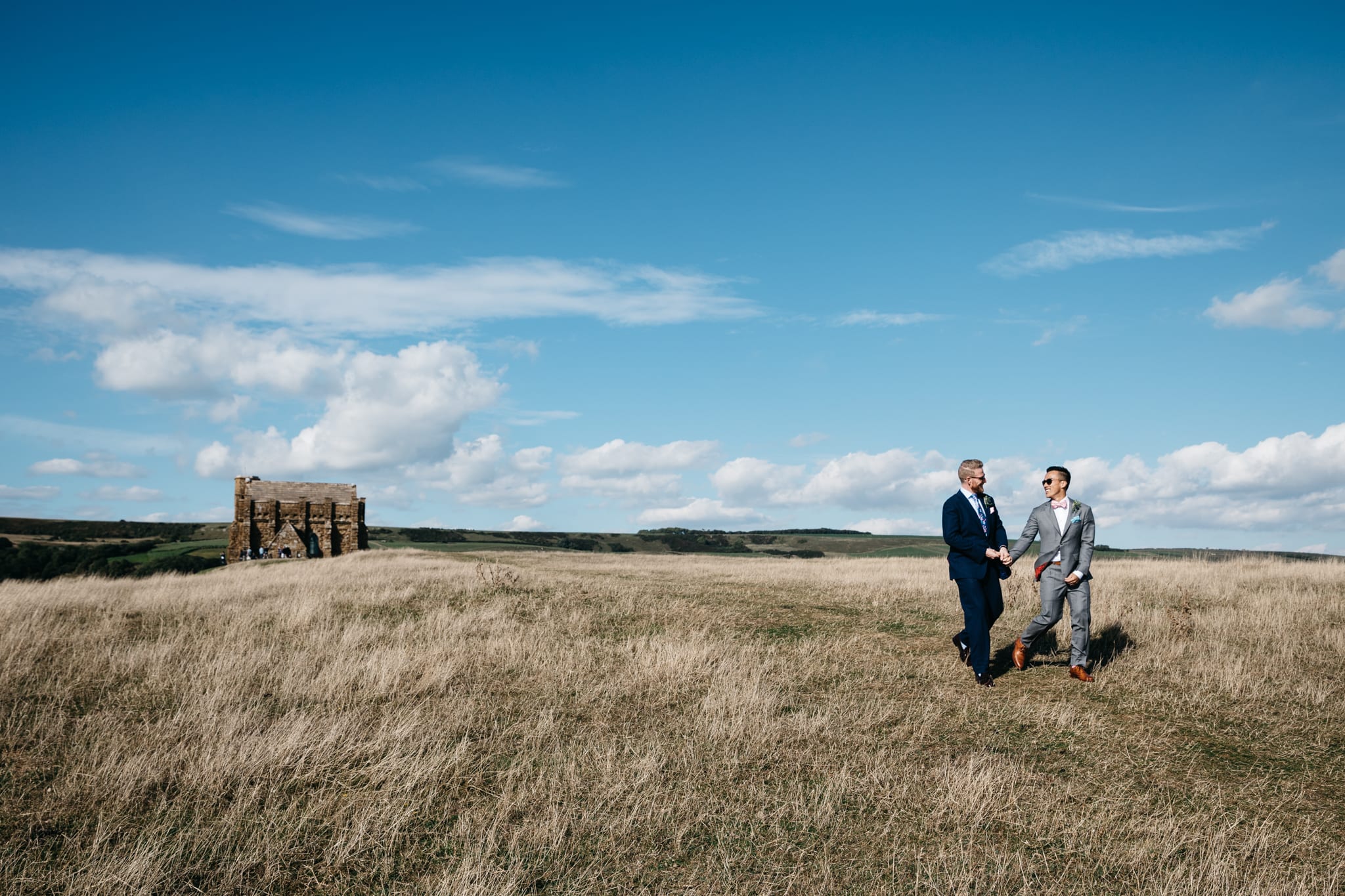 Gay wedding couple portrait