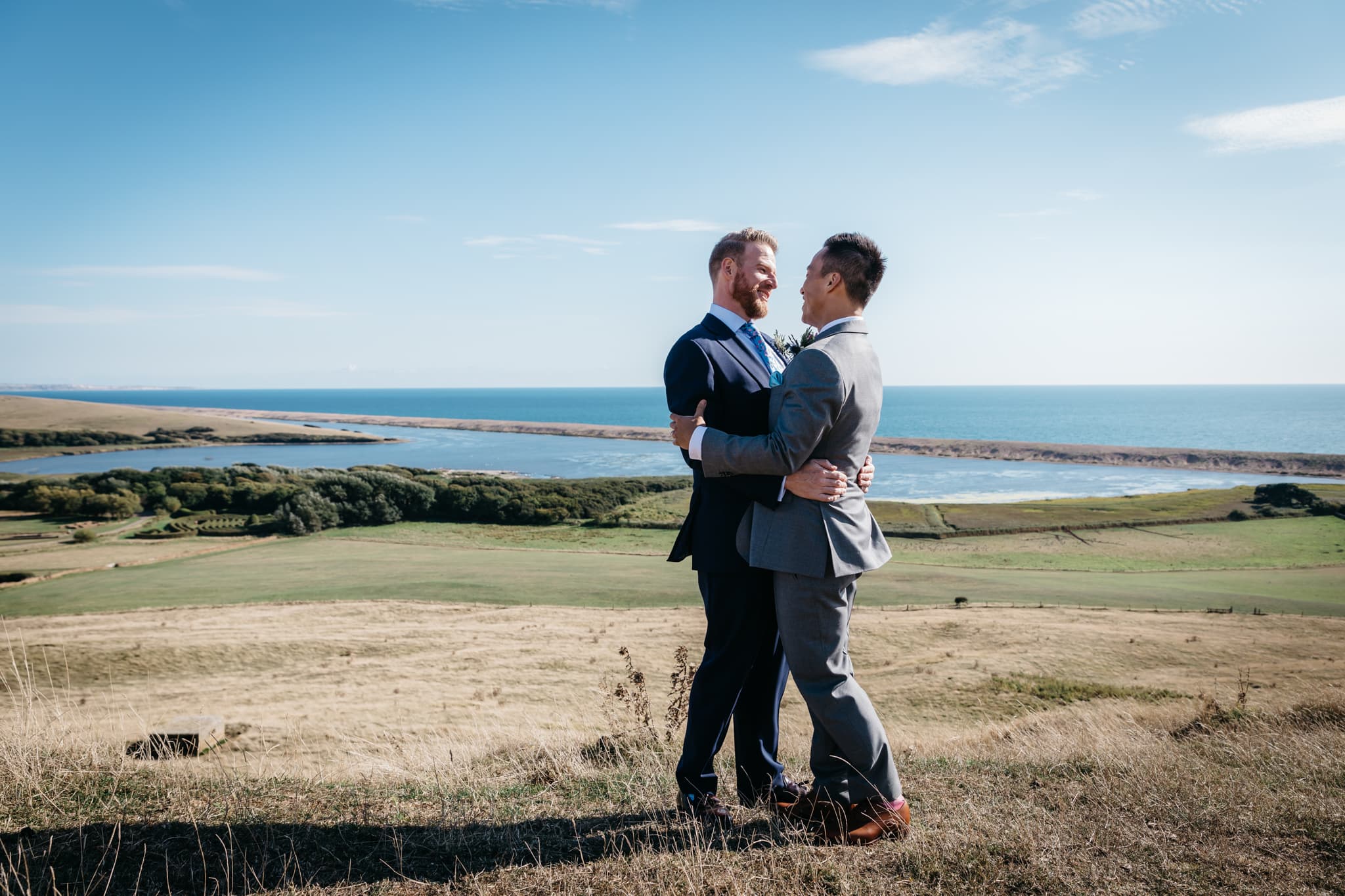Gay wedding couple portrait