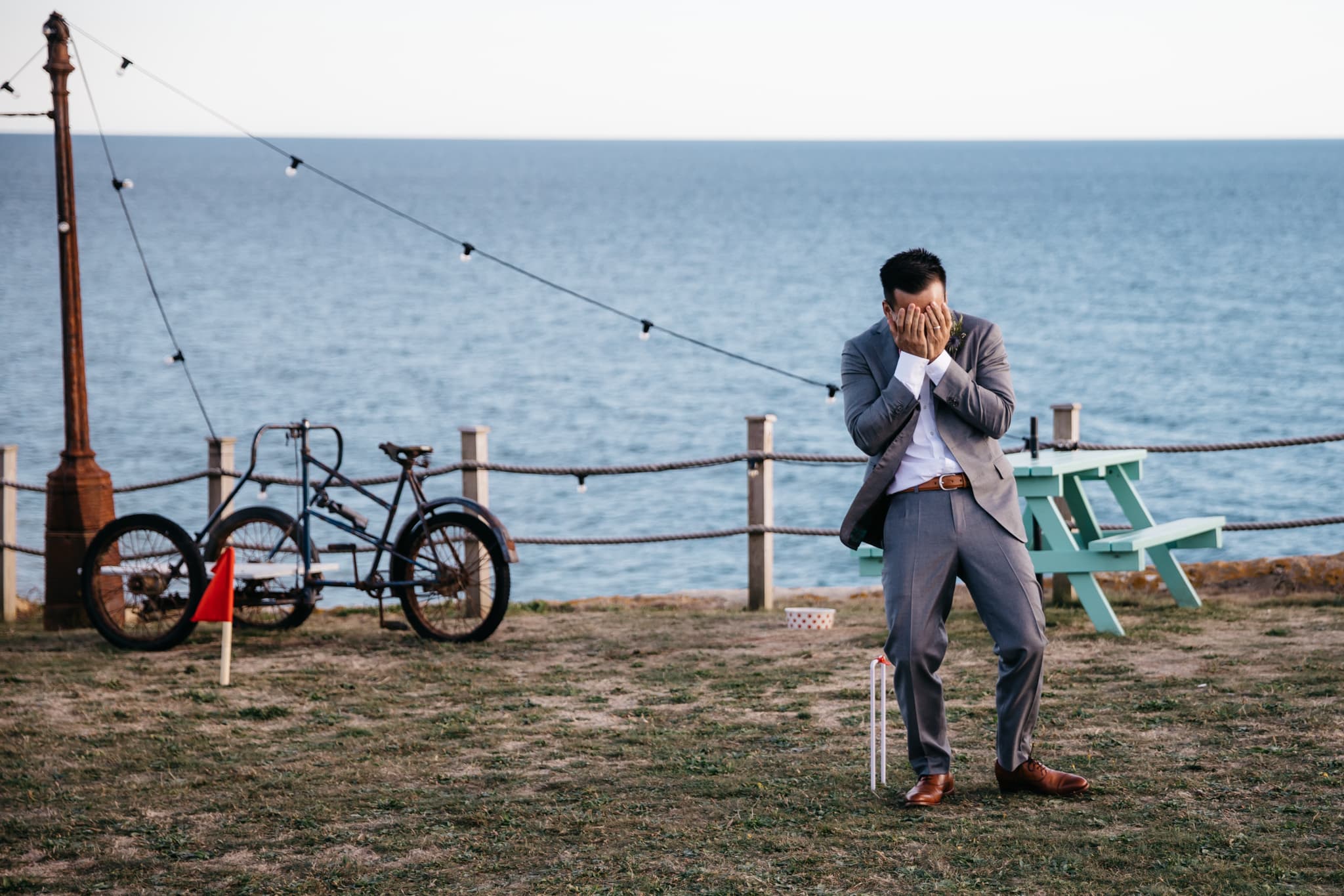 Lawn games at wedding