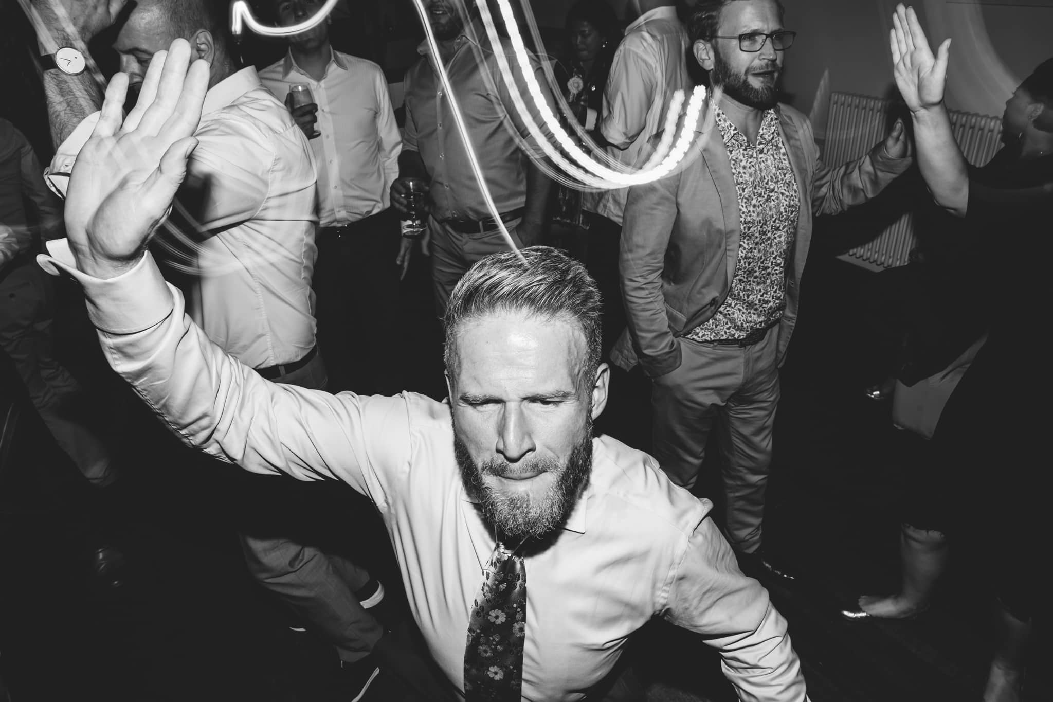Groom dancing