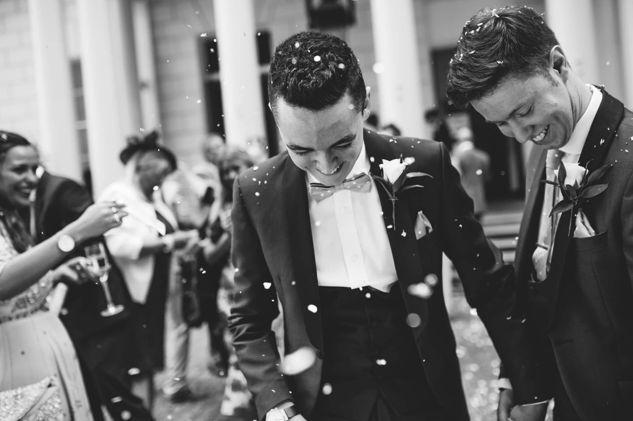 Confetti same sex wedding ceremony